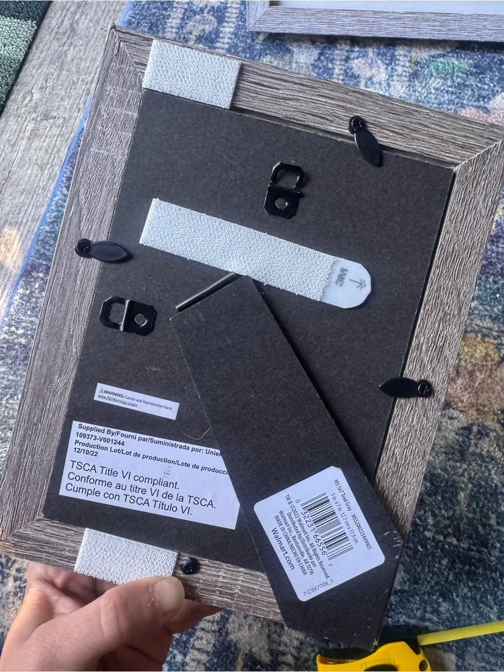 Home Accents Gray 5”x7” Wood-Textured Picture Frame